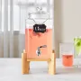 Beverage Dispenser, 1.5 Gallon/5.5 L Drink Dispensers for Parties, Glass Juice Dispenser with Stand, Stainless Steel Spigot, Ice