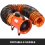 25 ft PVC Fleksibel kanal, der hører til 250 mm/10 "Diameter