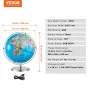 Belyset World Globe med stand 13in/330,2 mm Uddannelsesmæssig