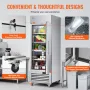 Commercial Refrigerator 20.12 Cu.ft, Reach In Upright Refrigerator Single Door, Auto-Defrost Stainless Steel Reach-in