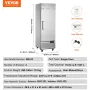 Commercial Refrigerator 20.12 Cu.ft, Reach In Upright Refrigerator Single Door, Auto-Defrost Stainless Steel Reach-in