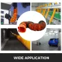 25FT PVC Flexible Duct,PVC Flexible Duct Hosing Industrial Portable Ventilator Extractor Hose Heavy Duty for 10 Inch Exhaust Fan