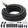 6an brændstoflinjesæt, 25 ft brændstofslangesæt, 5/16 "Nylon rustfrit stål flettet PTFE -brændstoflinjesæt,
