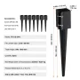 Fence Post Anchor Ground Spike, 8 Pack 24 x 4 x 4 Inches Outer Diameter (Inner Diameter 3.5 x3.5 Inches), Metal Black Powder