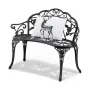 Outdoor Bench, 38.8 inches Metal Garden Bench for Outdoors, 480 lbs Load Capacity Bench, Outdoor Garden Park Bench with Backrest