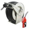 Fuel Hose Reel, 1" x 50', Extra Long Retractable Diesel Hose Reel, Heavy-Duty Carbon Steel Construction with Automatic Fuel