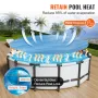 Solar Pool Cover, Φ10 ft Round Solar Blanket for Pools, Inground Above Ground Swimming Pool Solar Cover, 15 mil Solar Covers Blu
