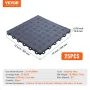 Garage Tiles Interlocking, 12 x 12 x 0.53 inch 25 Pack Garage Floor Covering Tiles, Non-Slip Double-Sided Texture Garage Floorin