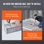 Shower Curb Kit, 1828x1828mm Shower Pan Kit with 50.8mm PVC Central Flange, 101.6mm Stainless Steel Grate, Waterproof Shower Cur