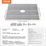 Shower Curb Kit, 1828x1828mm Shower Pan Kit with 50.8mm PVC Central Flange, 101.6mm Stainless Steel Grate, Waterproof Shower Cur
