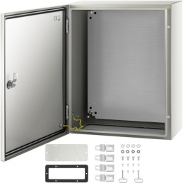 NEMA Steel Enclosure, 20 x 16 x 8\'\' NEMA 4X Steel Electrical Box, IP66 Waterproof & Dustproof, Outdoor/Indoor Electrical