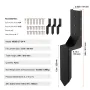 Fence Post Anchor Repair Kit, 4 Pack Inner Diameter 3.5 x3.5 Inches Heavy Duty Steel Fence Post Support Stakes, Anchor Ground Sp