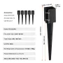 Fence Post Anchor Ground Spike, 6 Pack 24 x 4 x 4 Inches Outer Diameter (Inner Diameter 3.5 x3.5 Inches), Metal Black Powder Coa