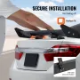 GT Wing Car Spoiler, 43,3 tommer universal spoiler med enkelt