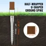 No Dig Ground Anchor, 1 Pack 3.94 x 2.76 x 27.56 in DIY Screw in Post Stake, Includes 6 Lag Bolts & a Rebar, U-Shape Heavy Duty