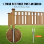 Ingen graveanker, 1 pakke 3,94 x 2,76 x 27,56 i DIY-skrue i
