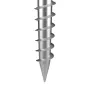 No Dig Ground Anchor, 1 Pack 3.94 x 2.76 x 27.56 in DIY Screw in Post Stake, Includes 6 Lag Bolts & a Rebar, U-Shape Heavy Duty