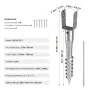 No Dig Ground Anchor, 1 Pack 3.94 x 2.76 x 27.56 in DIY Screw in Post Stake, Includes 6 Lag Bolts & a Rebar, U-Shape Heavy Duty