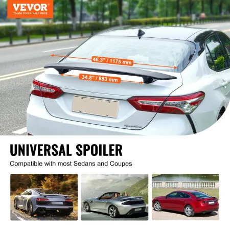 GT Wing Car Spoiler, 46,3 tommer Universal Spoiler, kompatibel
