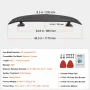 GT Wing Car Spoiler, 46.3 inch Universal Spoiler, Compatible with most Sedans and Coupes, High Strength ABS Material, Car Rear S