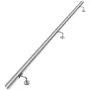 Stair Handrail 6ft Stair Rail Stainless Steel Modern Handrails for Stairs 200lbs Capacity Indoor Handrail for Stairs Wall Mounte