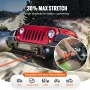 7/8" (2.2 cm) x 30'/9.1 m Kinetic Recovery Tow Rope 30,580 lbs/13,876.4 kg, Heavy-Duty Off Road Snatch Strap with 2 Soft Shackle