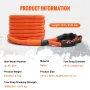 7/8 "X 30 'Kinetic Recovery Tow Rope 30580 lbs, kraftig off