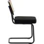 Rattan Chairs, Set of 4, Mid Century Modern Dining Chair, Upholstered Velvet Accent Chair with Rattan Back, Retro Dining Room Ki