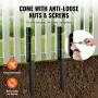 Fence Post Anchor Repair Kit, 4 Pack Inner Diameter 2 x2 Inches Heavy Duty Steel Fence Post Support Stakes, Anchor Ground Spike 