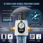 Spin Down Filter, 40 Micron Whole House Sediment Filter for Well Water, 3/4" (1.9 cm) G-M + 1" (2.5 cm) G-M + 3/4" (1.9 cm) G-F,