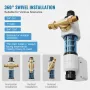 Spin Down Filter, 40 Micron Whole House Sediment Filter for Well Water, 3/4" (1.9 cm) G-M + 1" (2.5 cm) G-M + 3/4" (1.9 cm) G-F,