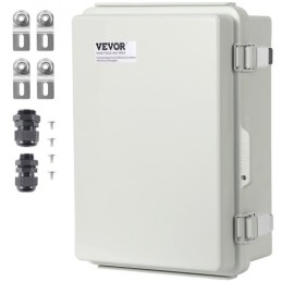 Outdoor Electrical Junction Box, 16.93 x 12.99 x 7.09 in, ABS Plastic Electrical Enclosure Box with Hinged Cover Stainless