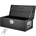 Heavy Duty Aluminum Truck Bed Tool Box, Diamond Plate Tool Box with Side Handle and Lock Keys, Storage Tool Box Chest Box