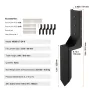 Fence Post Anchor Repair Kit, 6 Pack Inner Diameter 3.5 x3.5 Inches Heavy Duty Steel Fence Post Support Stakes, Anchor Ground Sp
