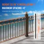 Trappe Metal Balusters, 820x25x5mm flad aluminiumslegering