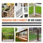 Staircase Metal Balusters, 32.28" x 1" x 0.2" Flat Aluminum Alloy Decorative Banister Spindles, 51 Pack Deck Baluster with Screw
