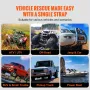 1" (2.54 cm) x 30'/9.1 m Kinetic Recovery Tow Rope 38,000 lbs/17,237.5 kg, Heavy-Duty Off Road Snatch Strap, Extreme Duty 30% El