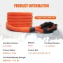 1 "X 20 'Kinetic Recovery Tow Rope 38.000 lbs, kraftig off road