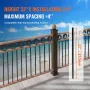 Trappe Metal Balusters, 3/4 '' Runde x 32 '' Lang aluminiums