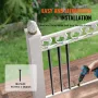 Staircase Metal Balusters, 3/4'' Round x 32'' Long Aluminum Decorative Banister Spindles, 101 Pack Deck Baluster with Screws, Cl