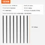 Staircase Metal Balusters, 3/4'' Round x 32'' Long Aluminum Decorative Banister Spindles, 101 Pack Deck Baluster with Screws, Cl