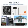 Lukker udstødningsventilatorbutik udstødningsventilator 406 mm