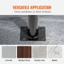 Round Type Metal Handrail Step Handrail 2 Steps Handrails for Outdoor Steps Handrails 18L x 38H Inch Steps Stair Railing for Ste