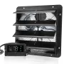 Shutter Exhaust Fan, 406 mm with Temperature Humidity Controller, EC-motor, 1747 CFM, Variable Speed Adjustable Wall Mount Attic