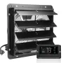 Shutter Exhaust Fan, 406 mm with Temperature Humidity Controller, EC-motor, 1747 CFM, Variable Speed Adjustable Wall Mount Attic