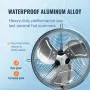 Shutter Exhaust Fan, 254 mm High-speed 1400RPM 753 CFM, Aluminum Wall Mount Attic Fan with AC-motor, Ventilation and Cooling for