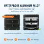 Shutter Exhaust Fan, 356 mm with Temperature Humidity Controller, EC-motor, 1024 CFM, Variable Speed Adjustable Wall Mount Attic