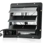 Shutter Exhaust Fan, 356 mm with Temperature Humidity Controller, EC-motor, 1024 CFM, Variable Speed Adjustable Wall Mount Attic