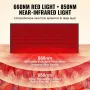 Røde Light Therapy Mat til fuld krop 1280stk 3-chip LED Light
