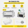 6L Digital Ultrasonic Cleaner Heater Timer 400W kraftfuld